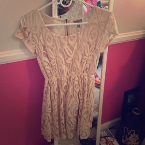 Creme lace dress