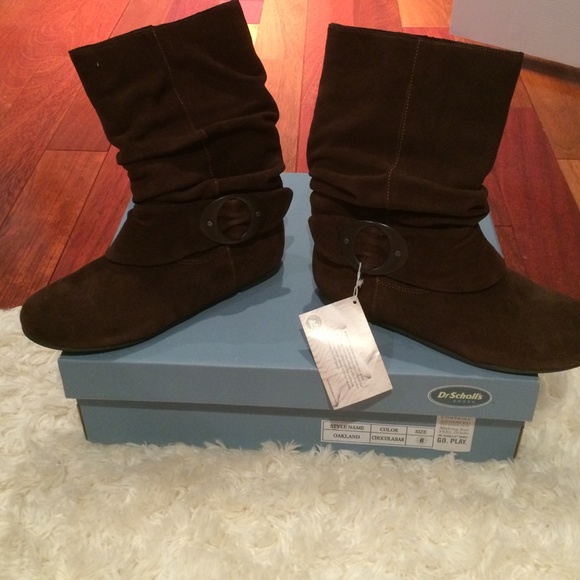 Brown swede boots