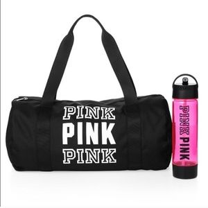 Duffle and water bottle