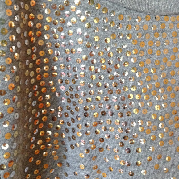 Grey gold and silver sequin sweater - Picture 2 of 3