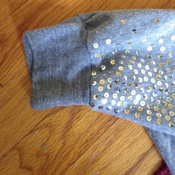 Grey gold and silver sequin sweater - Picture 3 of 3