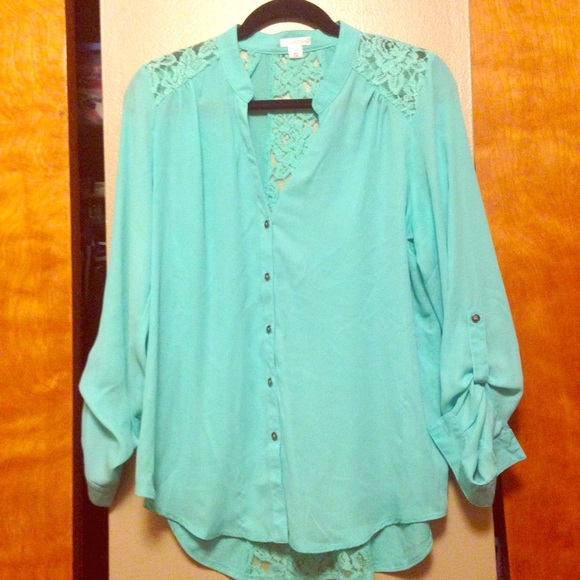 Tiffany blue blouse