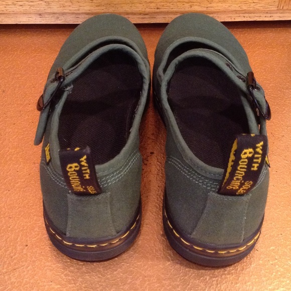 DOC MARTENS GREEN CANVAS FLATS✨SOLD✨ - Picture 3 of 4