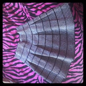 Black and silver striped skirt shiny