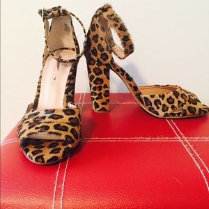 Leopard print heels