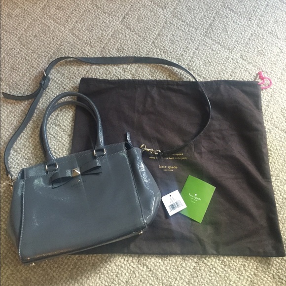 Grey Kate Spade Tote with Shoulder Strap