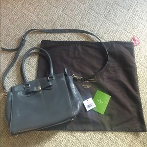Grey Kate Spade Tote with Shoulder Strap