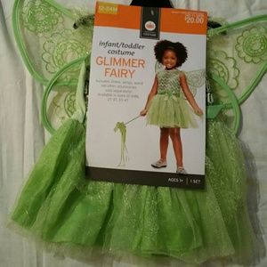 Girls Toddler Green Glimmer/Glitter Fairy Costume