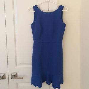 Jcrew blue scallop dress