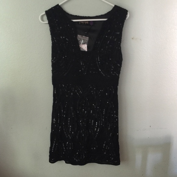 Free People black sequins cocktail dress
