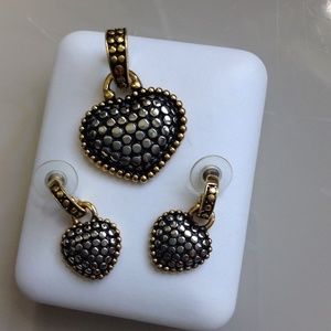 Pendant and earring set