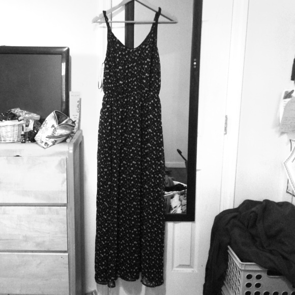 Black and white stars maxi dress