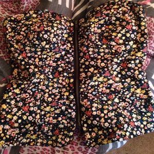 Floral print corset top!