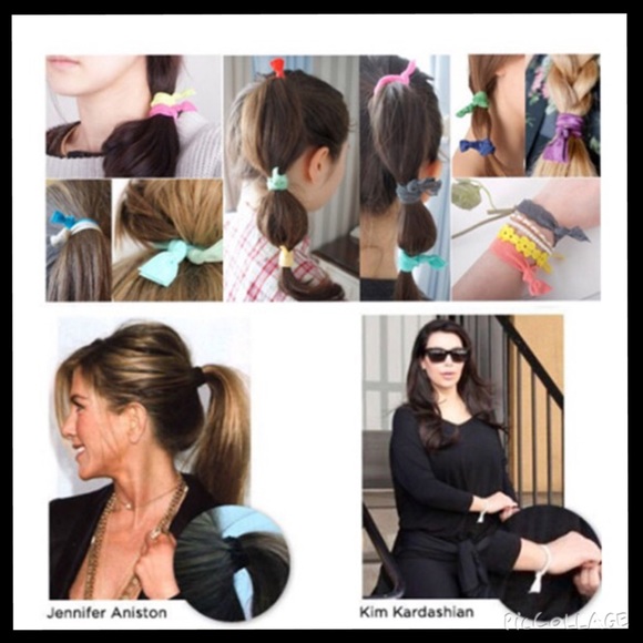 Set of 10 Elastic Hair Ties - Picture 3 of 4