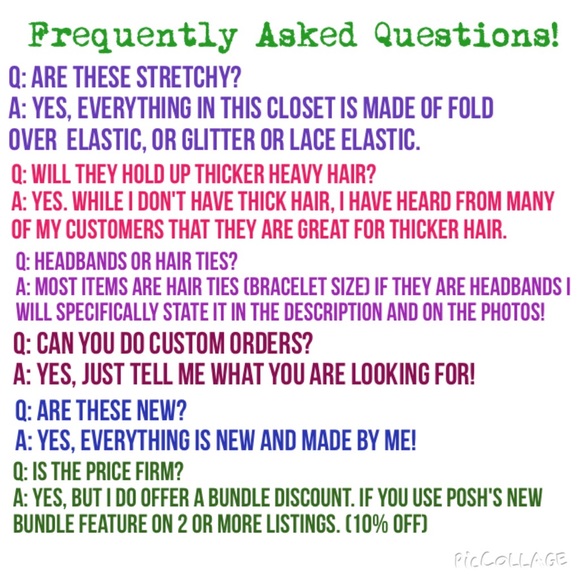 Set of 10 Elastic Hair Ties - Picture 4 of 4