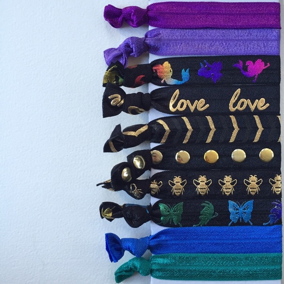 Set of 10 Elastic Hair Ties - Picture 2 of 4