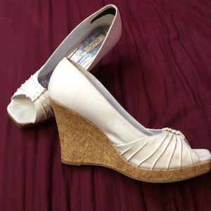 Off white wedged heels
