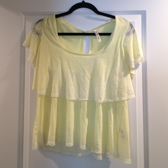 Fluxus burn top in neon yellow and white size L