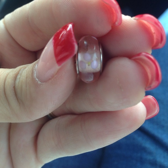 Authentic Pandora Murano Glass Charm/Bead Flowers