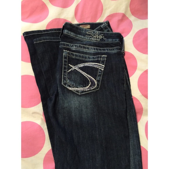 Silver boot cut jeans dark wash 5