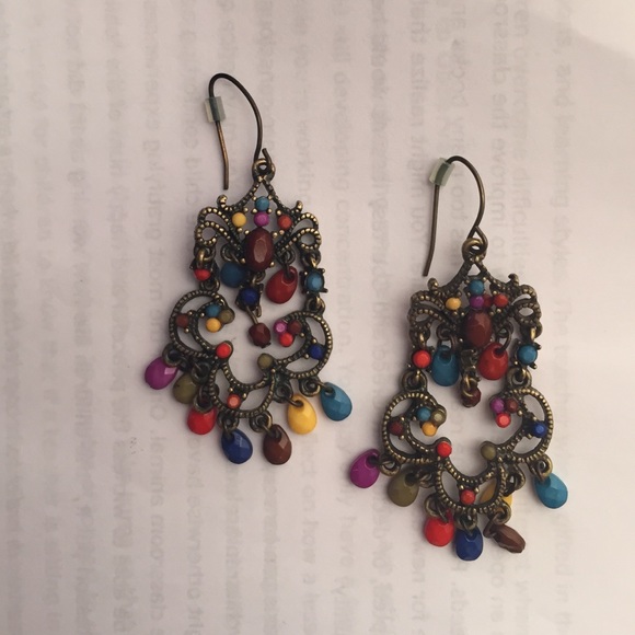 Colorful dangly earrings