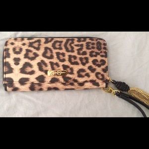 Jessica Simpson leopard wallet/clutch