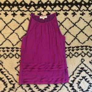 Purple Satin LOFT Tank Blouse