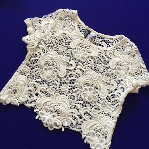 NWT Ivory Lace Top