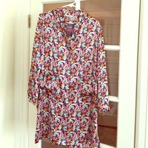 Tucker floral silk dress.