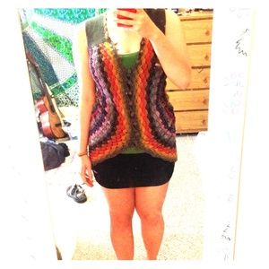 Hippie Rainbow Crochet Vest