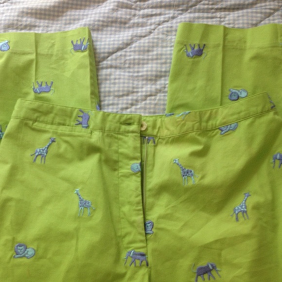 Vintage safari embroidered Lilly capris