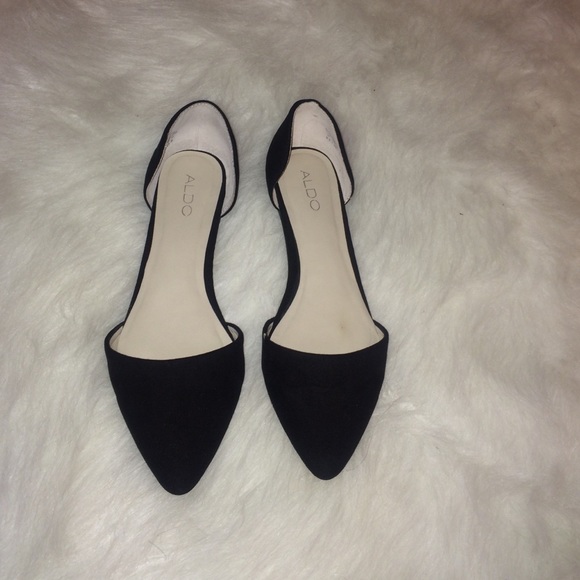 Black Pointed Toe Aldo Flats