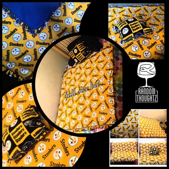 Steelers double sided fleece throw blanket