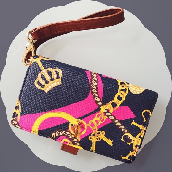 Juicy Couture Handbags - Juicy Couture Leather iPhone 5 Tech Wristlet