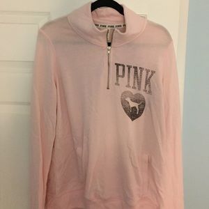 PINK half zip sweatshirt