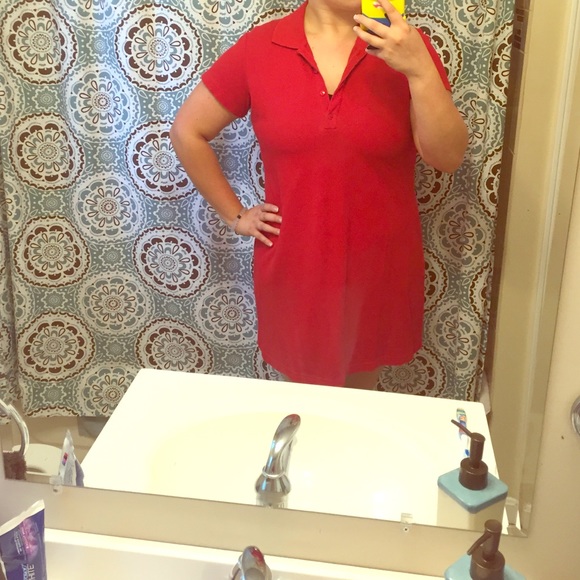 Red polo dress