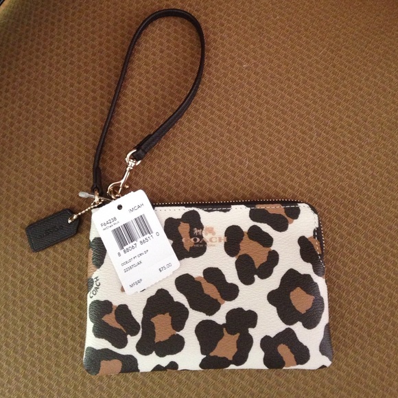 Coach Handbags - ❤Coach Ocelot Corner Zip Wristlet