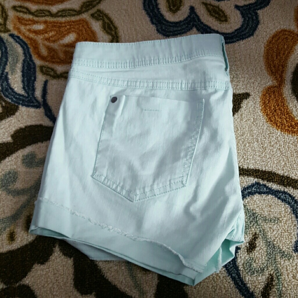 Mint green shorts