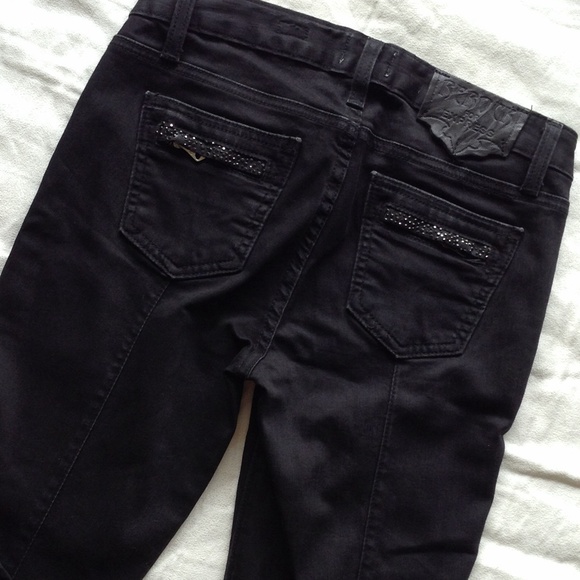 Express black cotton/jean sparkly leggings💎