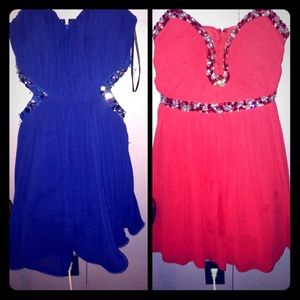 Two beautiful homecoming dresses.