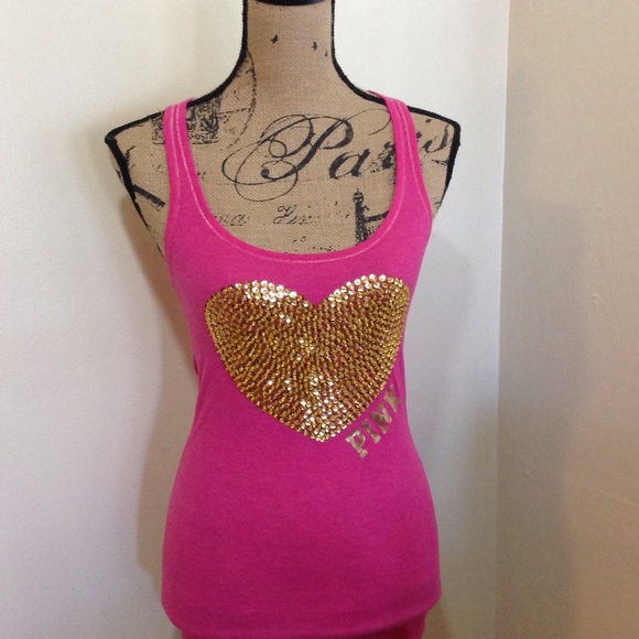 PINK Victoria's Secret Tops - ❤'s SALE  PINK by VS Sequined Heart Tank