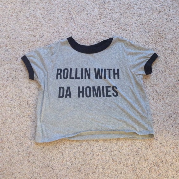 Rollin With Da Homies Crewneck Cropped Shirt