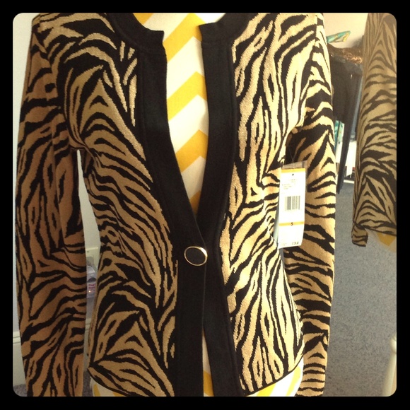 NWT Black/Gold sweater cardigan