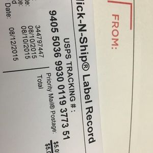 Proof of shipping wallet