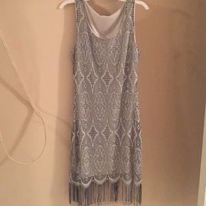 Fringe silver dress