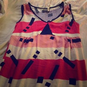 Retro Print Plus Size Dress