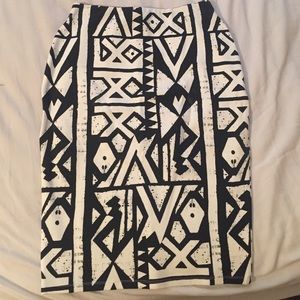 High waisted midi skirt