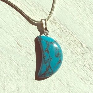 FREE w/purchase. Blue stone moon necklace