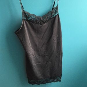 Grey tank top with cute lace detailing!
