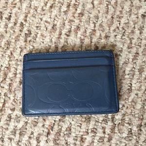 Coach Men's line Signature Money Clip Card Case
